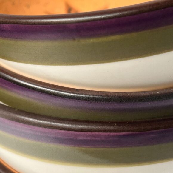 Nantucket Home Hand Painted Ceramic Olive Oil Dipping Set Cruet Bowls Grapes - Picture 11 of 11